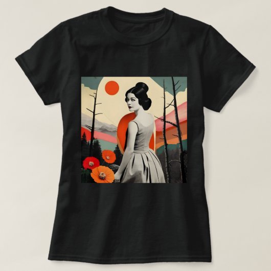 T-shirt Collage d'art vintage (Design devant)