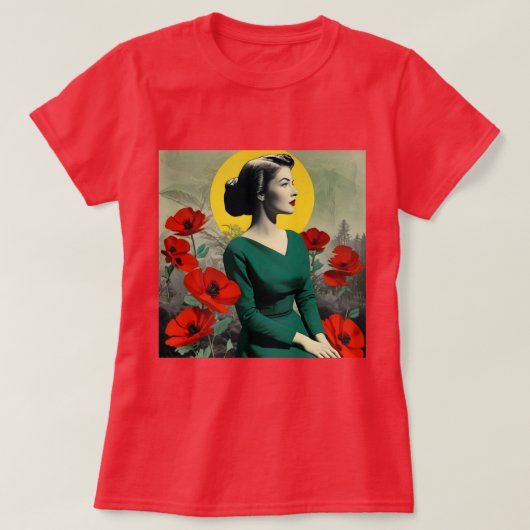 T-shirt Collage d'art vintage (Design devant)