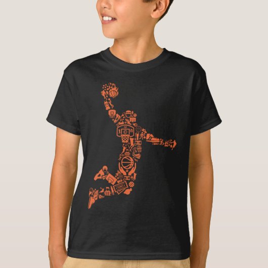 T-shirt Collage de basket-ball (Devant)