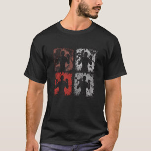 T-shirt Collage de boxe rétro drôle pour les entraîneurs d