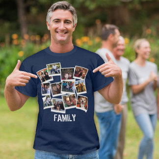 T-shirt Collage de cadre photo de famille unique