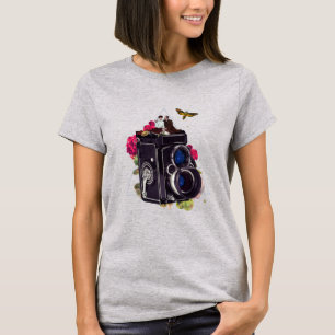T-shirt Collage de caméra vintage
