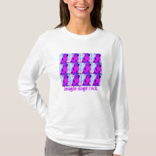 T-shirt collage de chien de beagle (le beagle poursuit la