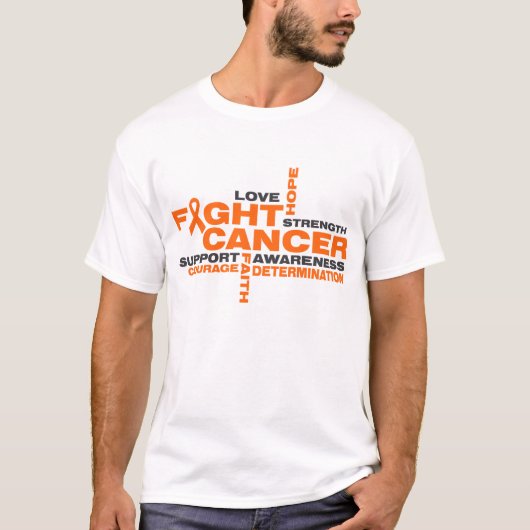 T-shirt Collage de combat de leucémie (Devant)