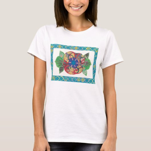 T-shirt Collage de coquelicots (Devant)