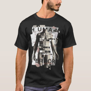 T-shirt Collage de figure déconstruite d'erreur humaine