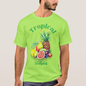 T-shirt Collage de fruits tropicaux (Devant)
