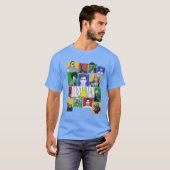 T-shirt Collage de jeu rétro Dispatch (Devant entier)