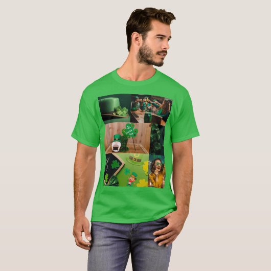 T-shirt Collage de la Saint Patrick (Devant entier)