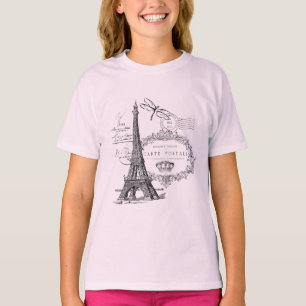 T-shirt collage de la tour Eiffel 