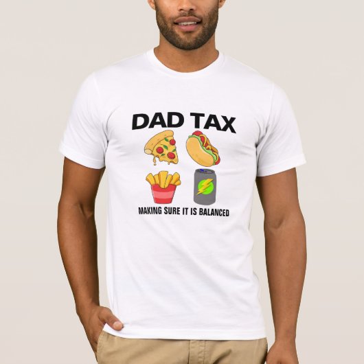 T-shirt Collage de malbouffe pour un régime équilibré | Ma (Devant)