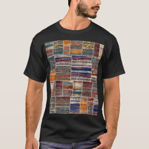 T-shirt Collage de patchwork : motif de courtepointe mixte