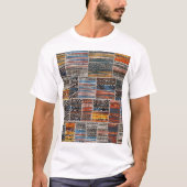 T-shirt Collage de patchwork : Motif de surface composée (Devant)