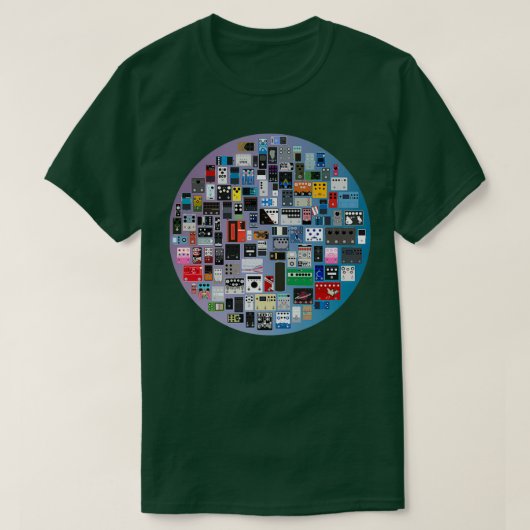 T-shirt Collage de pédale de guitare (Design devant)