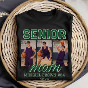 T-shirt Collage de photos de basket-ball de maman senior N