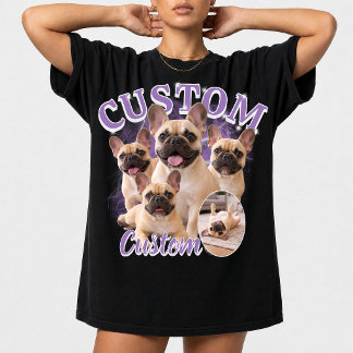 T-shirt Collage de photos de chien personnalisé de style b