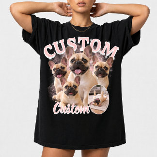T-shirt Collage de photos de chien personnalisé de style b