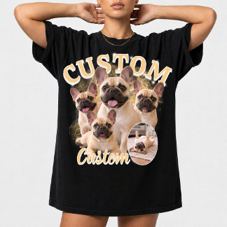 T-shirt Collage de photos de chien personnalisé de style b