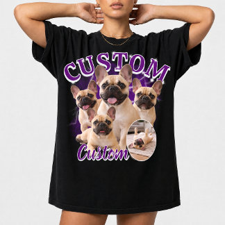 T-shirt Collage de photos de chien personnalisé de style b