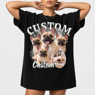 T-shirt Collage de photos de chien personnalisé de style b