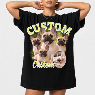 T-shirt Collage de photos de chien personnalisé de style b