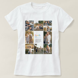 T-shirt Collage de photos de la définition de la famille a