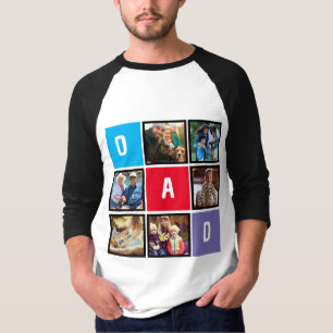 T-shirt Collage de photos de papa avec typographie moderne