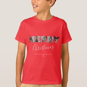 T-shirt Collage de photos familiales personnalisées Joyeu