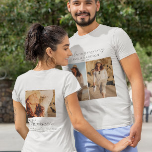 T-shirt Collage de photos funéraire moderne et simple
