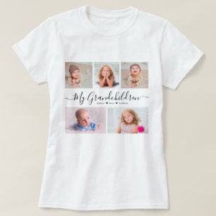 T-shirt Collage de photos personnalisé de mes petits-enfan