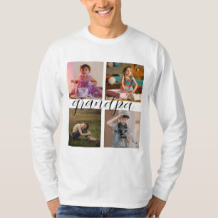 T-shirt Collage de photos personnalisé moderne cool 4