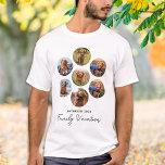 T-shirt Collage de photos personnalisées 7 Vacances famili<br><div class="desc">Les vacances en famille créent des souvenirs qui dernier toute une vie. Maintenant, vous pouvez faire un gardien cool avec ce collage photo chemises de réunion de famille. Personnalisez ces chemises assorties avec vos photos préférées, votre nom et votre année. Que votre famille soit folle, amusante, aventureuse, ces chemises personnalisées...</div>