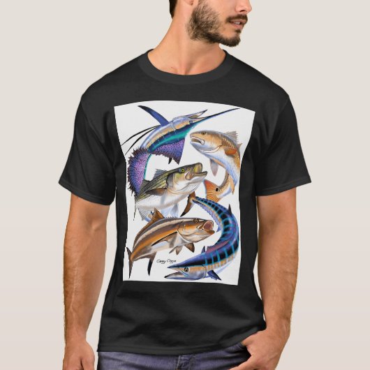 T-shirt Collage de poissons de combat (Devant)