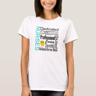 T-shirt Collage de reconnaissance d'infirmières - le