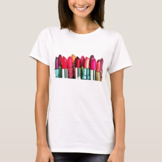 T-shirt collage de rouge à lèvres