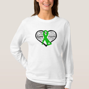 T-shirt Collage de ruban de coeur de maladie rénale