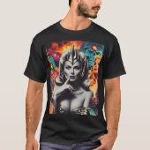 T-shirt Collage de science-fiction pour femme rétro (Devant)