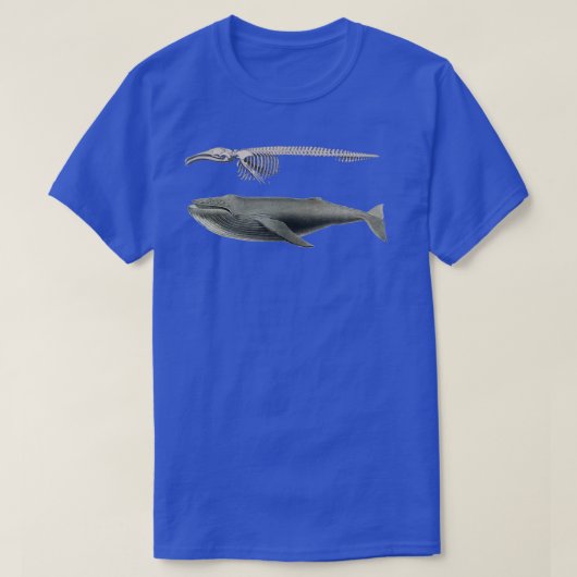 T-shirt Collage de squelette de baleine (Design devant)