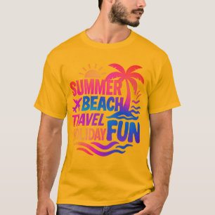 T-shirt Collage de typographie d'été avec de la graisse gr