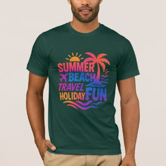 T-shirt Collage de typographie d'été avec de la graisse gr