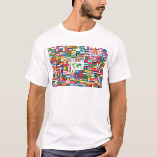 T-shirt Collage des drapeaux de pays de partout dans le