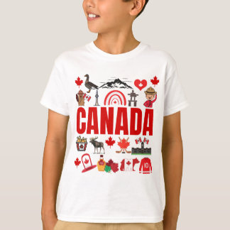 T-shirt Collage des symboles de Cute Canada