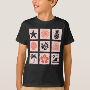 T-shirt Collage des timbres de nature