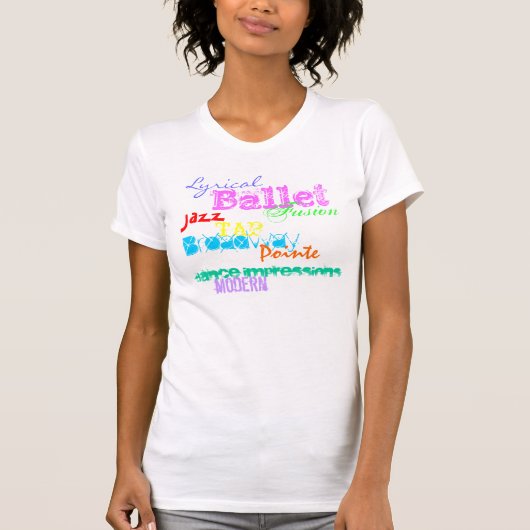 T-shirt Collage d'impressions de danse (Devant)