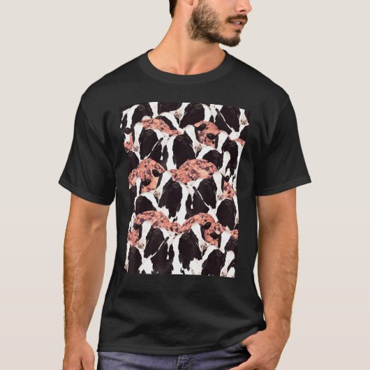 T-shirt Collage folle de cookie de vache (Devant)