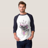 T-shirt collage graphique funky frais d'art (Devant entier)