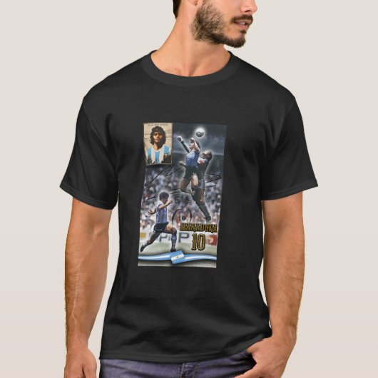 T-shirt Collage Maradona 10 (Devant)