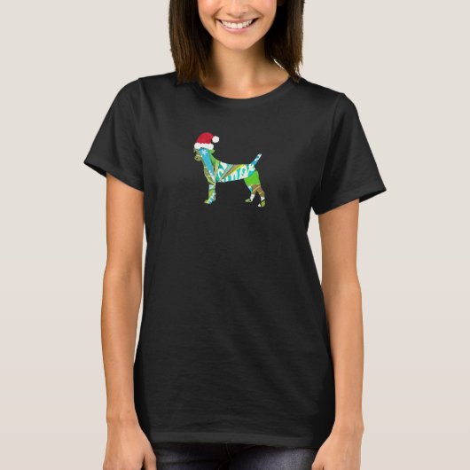 T-shirt Collage Média Mixte Art Chien Chien Chien Puppy À  (Devant)
