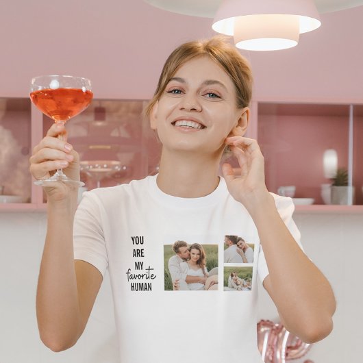 T-shirt Collage moderne Couple Photo & Romantic Love Citat
