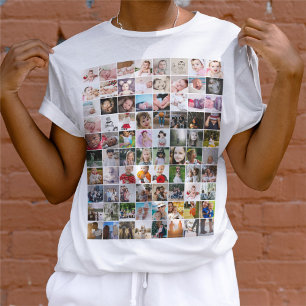 T-shirt Collage personnalisé de 80 Modèles photo